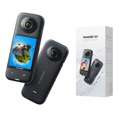 Image of Insta360 X3 Waterproof 360 Action Camera with 1/2&quot; 48MP Sensors, 5.7K Active HDR Video, 72MP Photo, 4K Single Lens, 60fps Me Mode, Stabilization, 2.29&quot; Touchscreen, AI Editing, Live Stream
