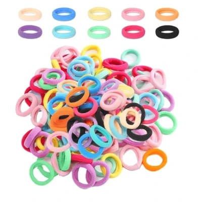 Image of 200 Pack Baby Hair Bands for Girls,Baby Bobbles, Kids Bobbles,Toddler Bobbles Girls, Seamless Elastic Ties, No Damage (Multicolor)