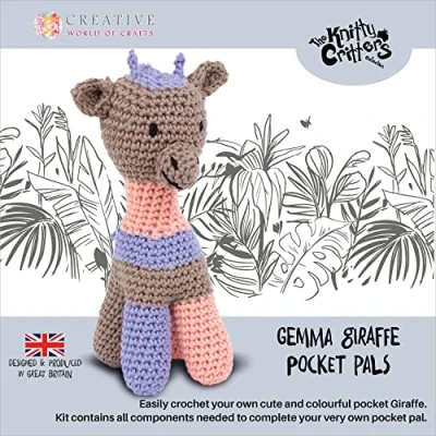 Image of Knitty Critters Pocket Pals, Gemma Giraffe, One Size