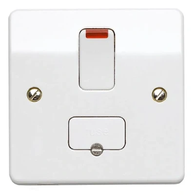 Image of Mk K1060WHI 13A Double Pole Switched Connection Unit with Neon