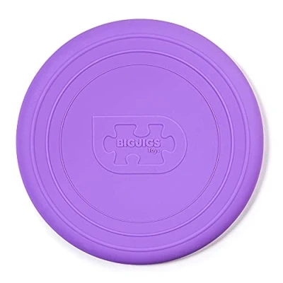 Image of Bigjigs Toys Frisbee Flying Disc (Lavender Purple) Silicone For Kids, Quality Saucers, Beach &amp; Garden Toys, Holiday Toddlers