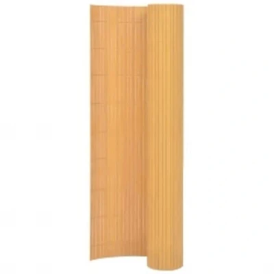 Image of vidaXL Double Sided Garden Fence 110x300 cm Yellow
