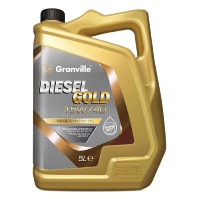 Image of Granville Diesel Gold 15W/40 Semi Synthetic Engine Oil 5L High Performance Lubrication for Older Engines ACEA A3/B4, API SN/CF Extended Component Life