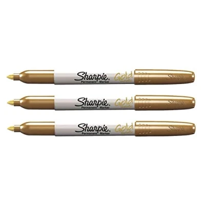 Image of Sharpie Gold Metallic Fine Point Permanent Marker Pack of 3