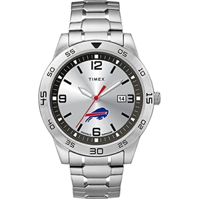 Image of Timex x NFL Men&#039;s Citation Buffalo Bills Silver Analog Watch