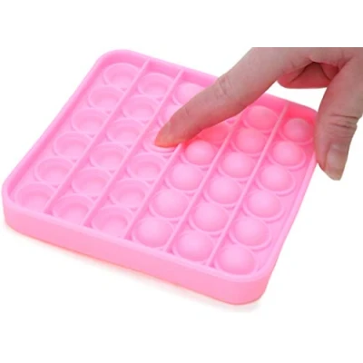 Image of Toyland® Push Bubble Pop Sensory Fidget Toy (Pink Square)