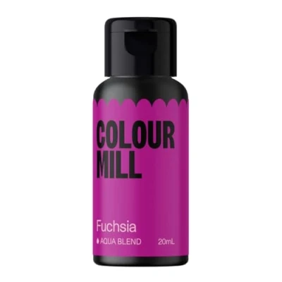 Image of Colour Mill Aqua Blend Food Colouring Liquid Fuchsia Edible Paint for Royal Icing, Macarons, Meringue, Fondant, Jellies, Beverages and More 20 ml