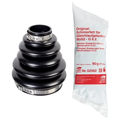 Image of 3M514A084CC, 3M514A084CCSK1, 7M514C062CB, 7M514C062CBSK1 CV Boot FEBI BILSTEIN 175146 Wheel Side, Front Axle Right Thermoplast FORD: Focus 2