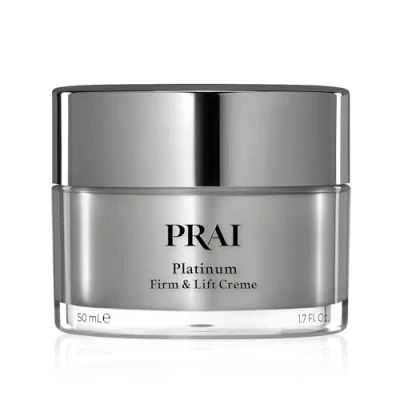 Image of PRAI Beauty Platinum Firm &amp; Lift Crème Almond proteins Infused Antioxidants tighten firms Skin Anti aging Formula Enhace Support System, 50ml