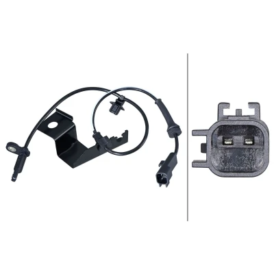 Image of DG9C2C205AD, JG9C2C205A3A, JG9C2C205A3B, JG9C2C2205A3C ABS Sensor HELLA 6PU 358 217 351 FORD: Mondeo 5 Kombi,