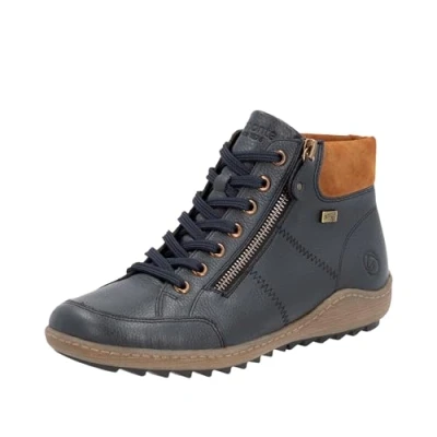 Image of Remonte Women&#039;s R1457 Short Boots, Blue, 3.5 UK