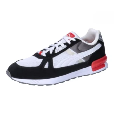 Image of Puma Unisex Adults Graviton Pro Sneakers, Black White Cast Iron For All Time Red, 4.5 UK