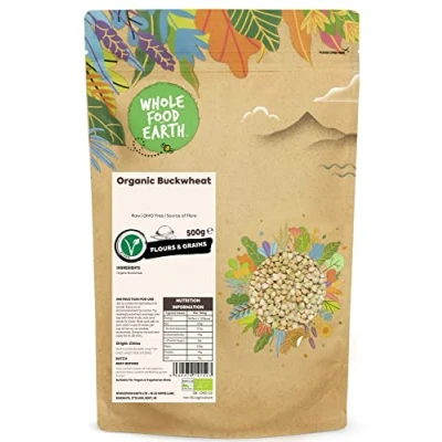 Image of Wholefood Earth Organic Buckwheat 500g GMO Free Vegan Source of Fibre Certified
