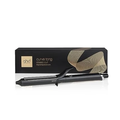 Image of ghd Curve Classic Curl Tong 26 mm Medium Barrel, Creates Bouncy Curls or Loose Romantic Curls, Ultra Zone Technology With Optimum Styling Temp 185ºC, Protective Cool Tip, Auto Sleep Mode