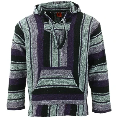Image of LOUDelephant Recycled Mexican Baja Jerga Hoody Purple Mix (4X Large)