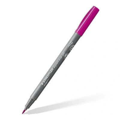 Image of STAEDTLER 371 61 Pigment Arts Brush Pen Red Violet (Box of 10)