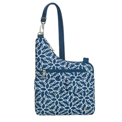 Image of Travelon Anti Theft Classic Cross Body Bag, Woven Flower, One Size