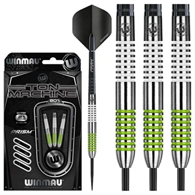 Image of WINMAU Ton Machine 21g Tungsten Darts with Prism Flights and Shafts (Stems)