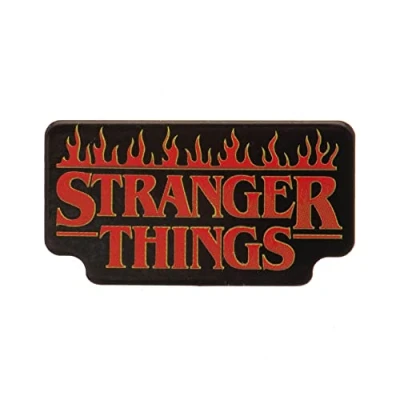 Image of Stranger Things Enamel Pin Badge (Fire Logo Design) 10.7cm X 6.7cm 1cm Novelty Badge, Great Gifts Official Merchandise