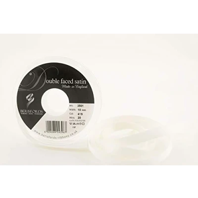 Image of Berisfords Ribbon, 419 Bridal White, 20 m