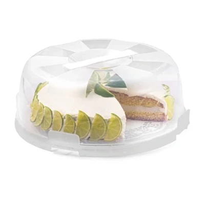 Image of Snips Delice Cake Container, Carrier, 4 Safety Locks, 28 cm x 9 cm, Carrier with Handle, Made in Italy