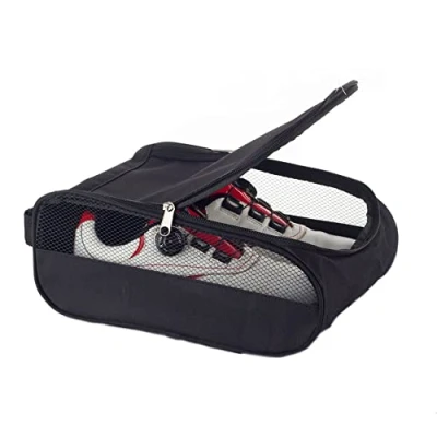 Image of CENPEK Golf Shoe Bag, Shoes Bags Men/Women Outdoor Zippered Carrier with Ventilation Sport Bag Travel Bags(Black)