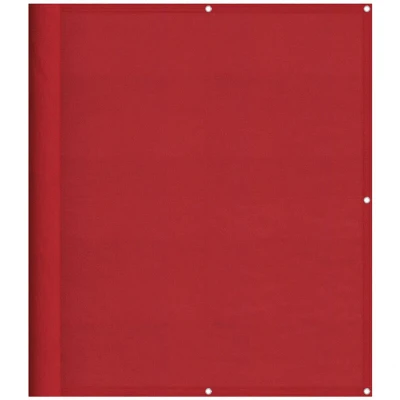Image of vidaXL Balcony Screen Red 120x800 cm 100% Polyester Oxford