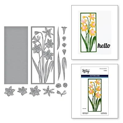 Image of Spellbinders Daffodil Frame Etched Dies from The Photosynthesis Collection by Simon Hurley, Metal, ONE