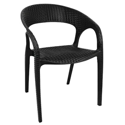 Image of Bolero Pp Rattan Wraparound Armchair Polypropylene Stackable Indoor Outdoor 4pc