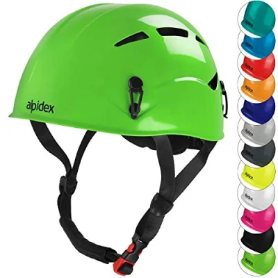 Image of ALPIDEX Universal Climbing Helmet for Teenagers and Adults EN12492 Safety in, Colour: apple green