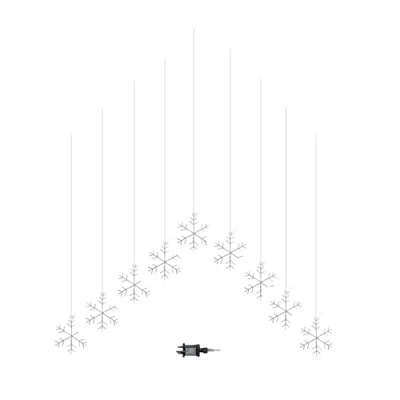 Image of Samuel ALEXANDER 1.2m x FlexiBrights Christmas Snowflake Curtain Lights with 267 Warm White LEDs