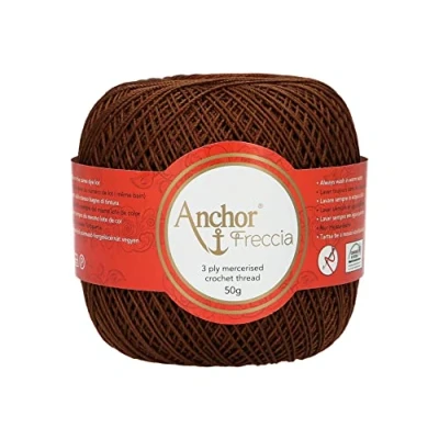 Image of Anchor 4771012 00359 Crochet Yarn Cotton Brown