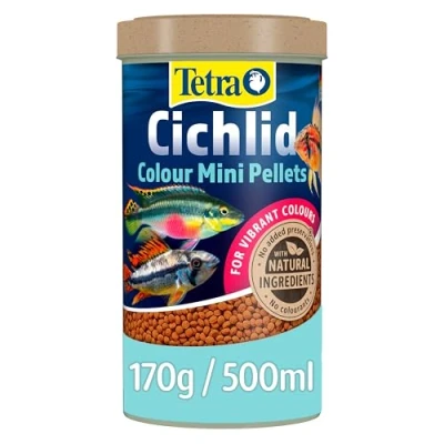 Image of Tetra Cichlid Colour Mini Pellets, Complete Food for All Smaller Cichlids, 170 g