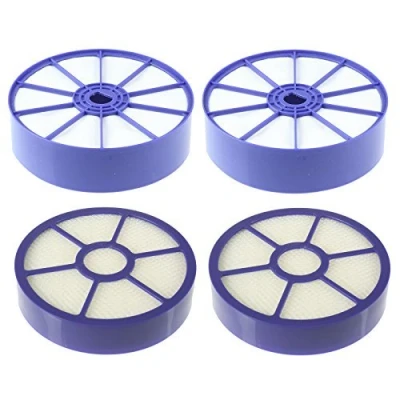 Image of Spares2go Lifetime Washable Pre Motor &amp; Post Allergy HEPA Filter for Dyson DC33 DC33i Vacuum Cleaners (2 of Each)