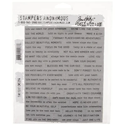 Image of Stampers Anonymous_AGW Cling RBBR Stamp Set Tiny Text, One Size
