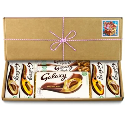 Image of Chocolate Hamper Letter Box Gift Selection Fullsize Galaxy bars Ideal Gifts For Women, Men, Kids (All Occasions, Full Size)