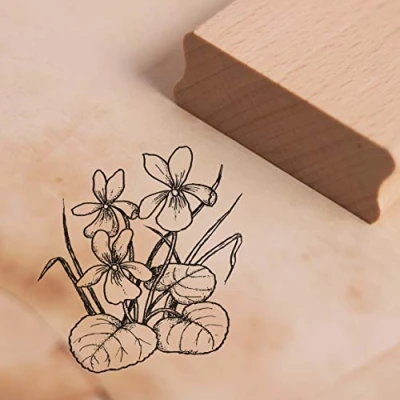 Image of Stamp Violet Motif Approx. 34 x 38 mm