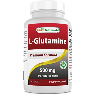 Image of Best Naturals L Glutamine 500 mg 250 Tablets (250 Count (Pack of 1))