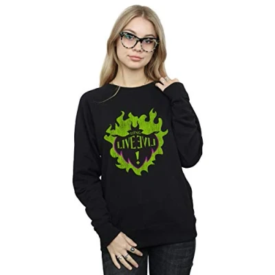 Image of Disney Women&#039;s The Descendants Maleficent Long Live Sweatshirt Black Large