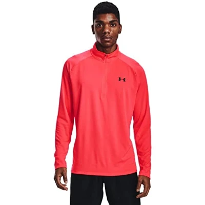 Image of Under Armour TECH 1/2 ZIP Long sleeved top, Men&#039;s, Size: XXL, Astro pink