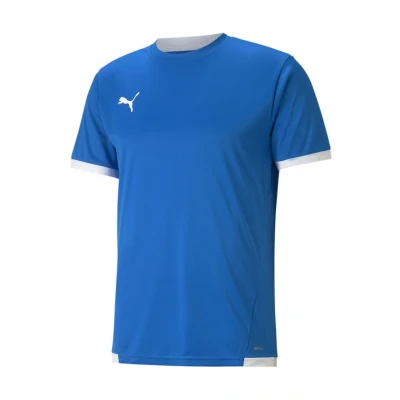 Image of puma Teamliga Sports Tshirt, Men&#039;s, Size: XXL, Electric blue lemonade white