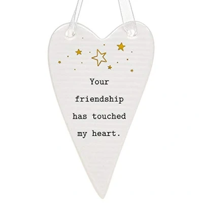Image of Joe Davies Thoughtful Words Heart Plaque Ornament Hanging Sign Keepsake Sentimental Verse Friendship For Her