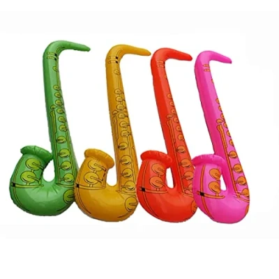 Image of Kids Inflatable Saxophone Musical Instrument 4 Assorted Toys Childrens Blow Up Pack of Accessory ( Sexophne (Pack 4) 75Cm )
