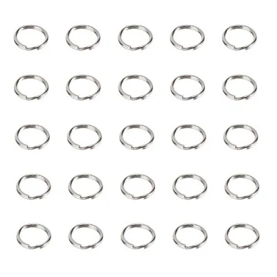 Image of NBEADS 1000 Pcs Metal Split Rings Keyrings Keychain Ring, Platinum, 15x2mm;Inner Diameter: 12mm, Connectors for Crafts Jewlery Making