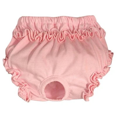 Image of CROCI Hygienic Knickers Doggy Pants, Pink Rouches, 35/45 cm, Large