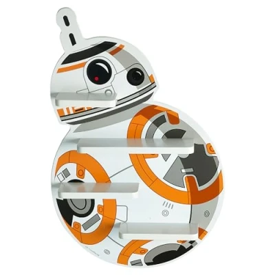 Image of Disney Star Wars BB8 Small Wall Shelf, Mounted Kids&#039; Bookshelf and Storage Shelf Wooden Floating Shelves For Bedroom &amp; Playroom