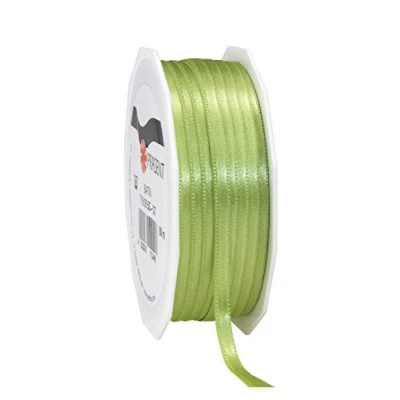 Image of C.E. Pattberg SATIN pistachio (green) gift ribbon, 55 yards for Wrapping Gifts, 0.24 inches width, Ribbon Decorating &amp; Crafting, Decorative every occasion