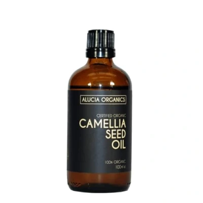 Image of Alucia Organics Certified Organic Camellia Seed Oil Pure, Natural, Cold Pressed, Organic, Vegan, Cruelty Free, for Skin, Face, Body, Hair, Massage (100ml)