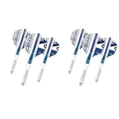 Image of RED DRAGON Gerwyn Price Iceman White Hardcore Flight and Nitrotech Stem Combo