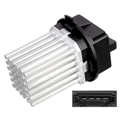 Image of 6441S7 Resistor, interior blower FEBI BILSTEIN 176588 CITROËN: C5 II Estate, DS3 Hatchback, C4 I Grand Picasso, PEUGEOT: 307 Hatchback
